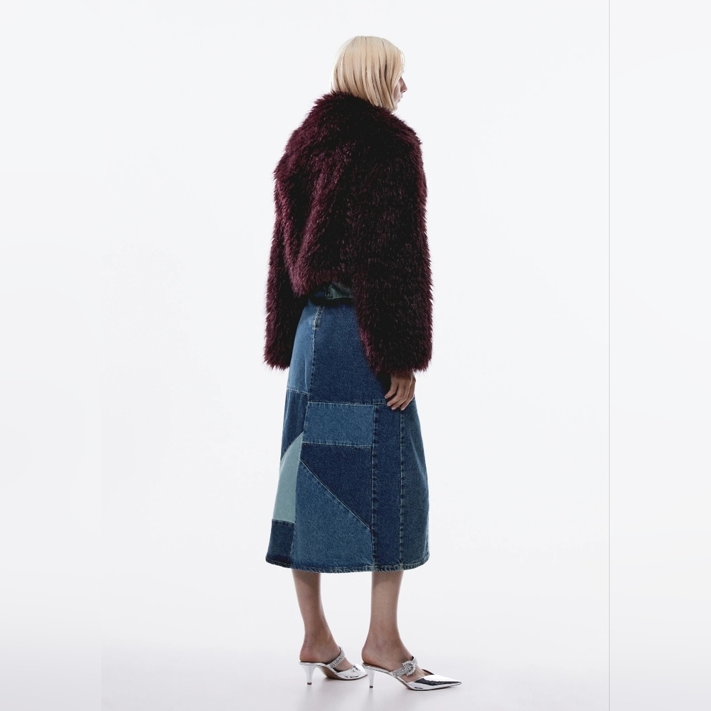 Mango Short fur-effect jacket - Picture 7 of 8